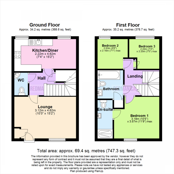 Floor Plan Image for 3 Bedroom Mews for Sale in Howarth Court, Horwich, Bolton