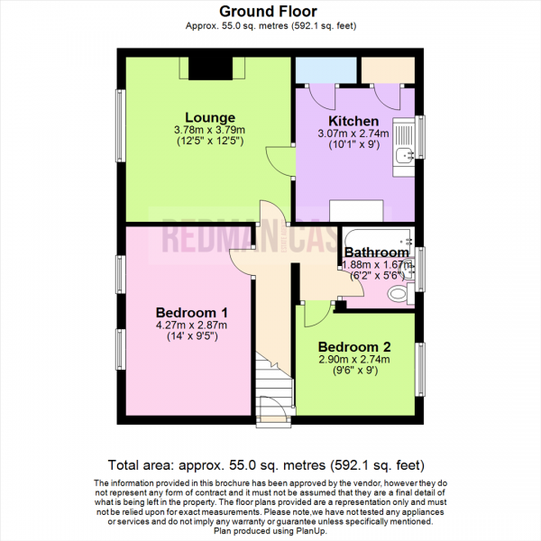 Floor Plan Image for 2 Bedroom Flat for Sale in Wilderswood Avenue, Horwich, Bolton