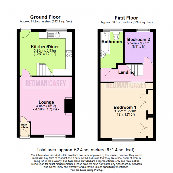 Floor Plan Image for 2 Bedroom Terraced House for Sale in Second Avenue, Bolton