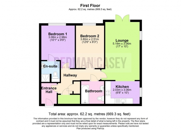 Floor Plan Image for 2 Bedroom Apartment for Sale in Thurlwood Croft, Westhoughton