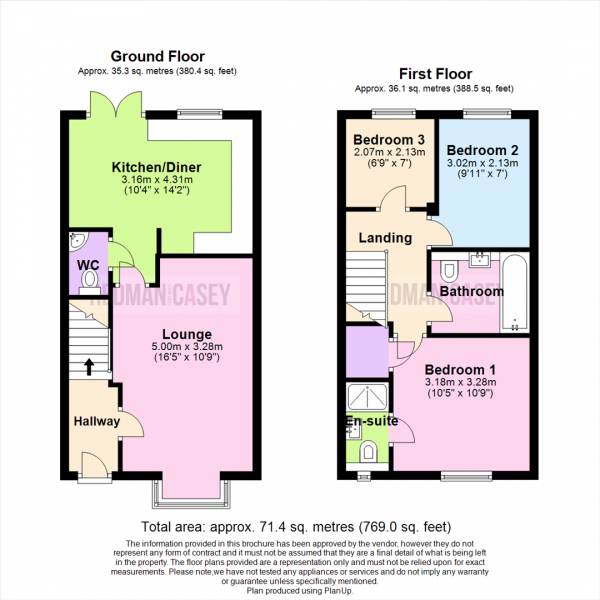 Floor Plan Image for 3 Bedroom Town House for Sale in Inveraray Avenue, Blackrod, Bolton