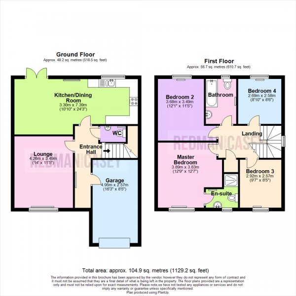 Floor Plan Image for 4 Bedroom Detached House for Sale in Harrier Close, Lostock, Bolton