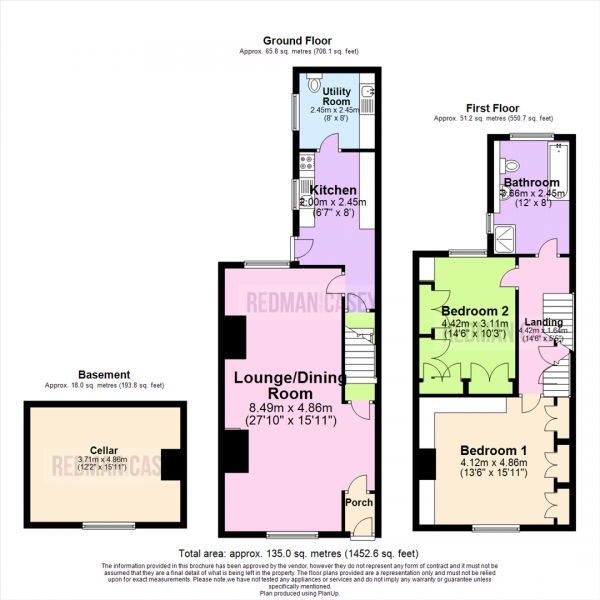 Floor Plan Image for 2 Bedroom Terraced House for Sale in Brownlow Road, Horwich, Bolton