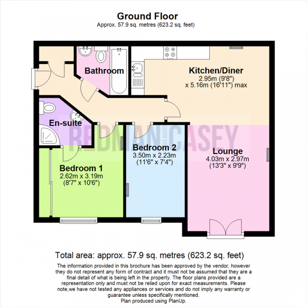 Floor Plan Image for 2 Bedroom Apartment for Sale in Astley Brook Place, Astley Bridge