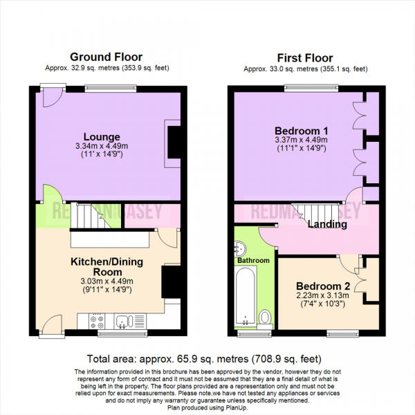 Floor Plan Image for 2 Bedroom Terraced House for Sale in Waverley Road, Astley Bridge, Bolton