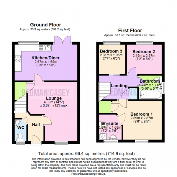 Floor Plan Image for 3 Bedroom Mews for Sale in Foxhunter Close, Lostock, Bolton