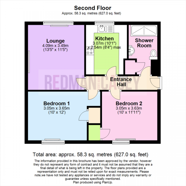 Floor Plan Image for 2 Bedroom Apartment for Sale in Bolton Road, Bury