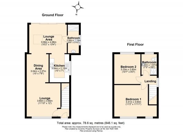 Floor Plan Image for 2 Bedroom Semi-Detached House for Sale in Crabmill Lane, Foleshill, Coventry