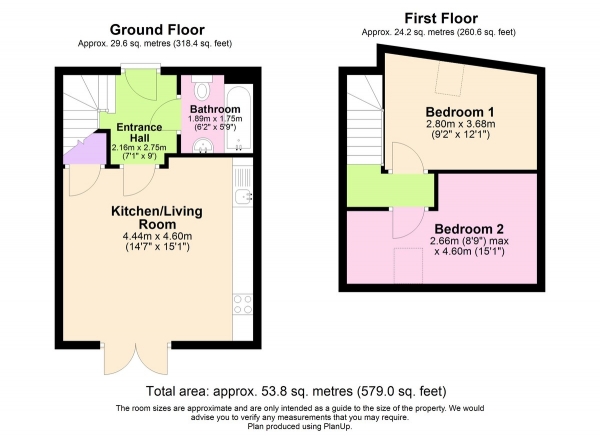 Floor Plan Image for 2 Bedroom Apartment to Rent in Henry Road, Lenton