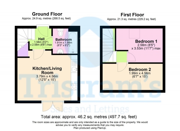 Floor Plan for 2 Bedroom Apartment to Rent in Henry Road, Lenton, NG7, 2DR - £360  pw | £1560 pcm