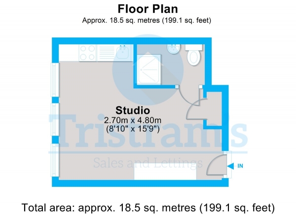 Floor Plan Image for Studio to Rent in Maid Marian House, City Centre