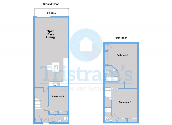 Floor Plan Image for 3 Bedroom Apartment to Rent in Thurland Street, City Centre