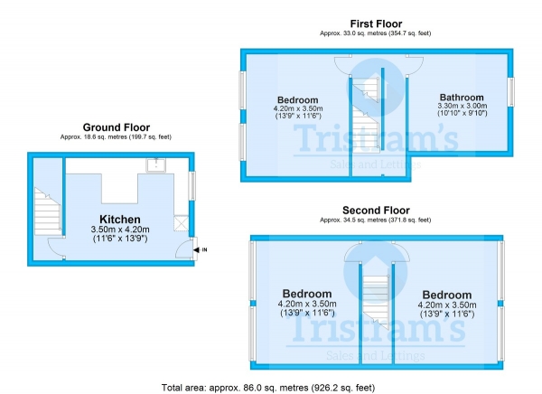 Floor Plan Image for 3 Bedroom Cottage to Rent in Lincoln Street, City Centre