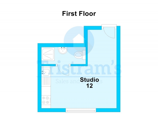 Floor Plan for 1 Bedroom Studio to Rent in Studio 12, Bulwer Road, Nottingham, NG7, 3HL - £160  pw | £693 pcm