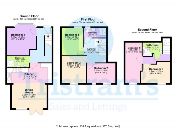 Floor Plan Image for 4 Bedroom Terraced House to Rent in Beeston Road, Lenton