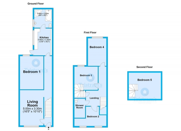 Floor Plan Image for 1 Bedroom House Share to Rent in Room 4, Queens Road, Beeston