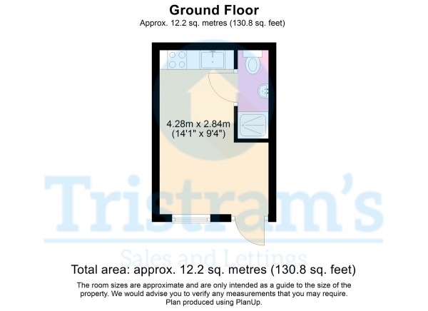 Floor Plan for 1 Bedroom Studio to Rent in Birkin Avenue, Radford, NG7, 5AR - £115  pw | £498 pcm