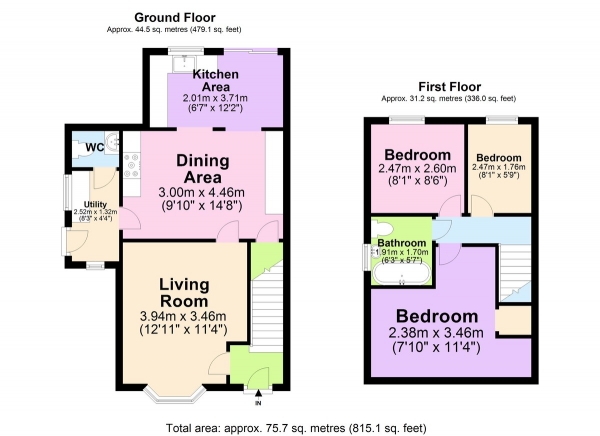 Floor Plan Image for 3 Bedroom Semi-Detached House for Sale in Sunderland Grove, Nottingham