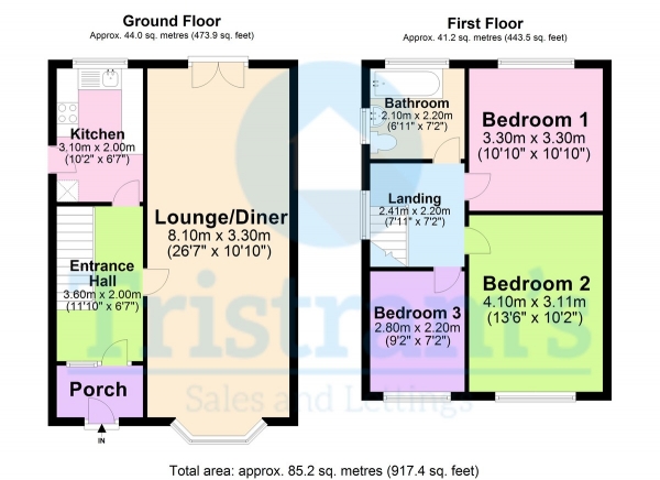 Floor Plan Image for 3 Bedroom Detached House for Sale in Broomhill Road, Bulwell