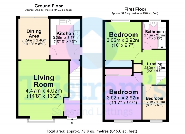 Floor Plan Image for 3 Bedroom Semi-Detached House for Sale in Sisley Avenue, Stapleford