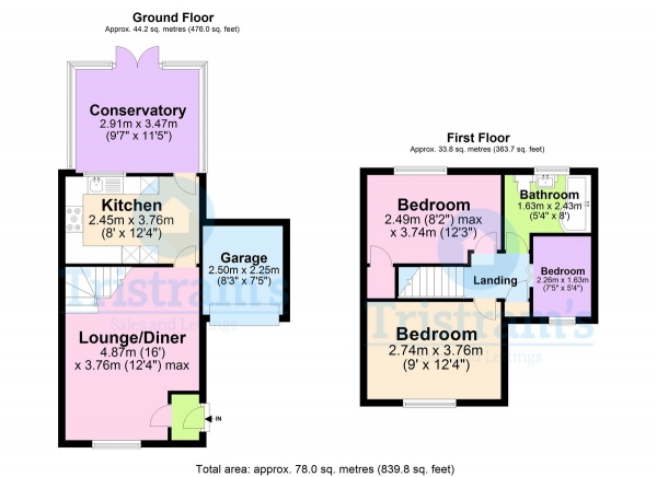 Floor Plan Image for 3 Bedroom Terraced House for Sale in Rearsby Close, Wollaton