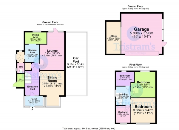 Floor Plan Image for 3 Bedroom Detached House for Sale in Ilkeston Road, Stapleford