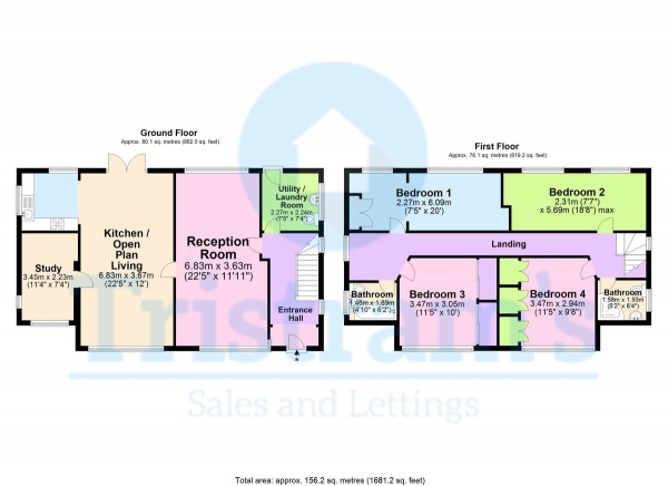 Floor Plan Image for 4 Bedroom Detached House to Rent in Rykneld Road, Littleover