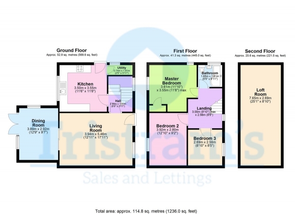 Floor Plan for 3 Bedroom Semi-Detached House for Sale in Walbrook Close, Nottingham, NG8, 6EU - OIRO &pound235,000