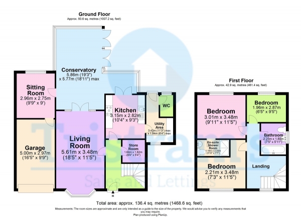 Floor Plan for 3 Bedroom Detached House for Sale in Alfreton Road, Pinxton, NG16, 6JY - OIRO &pound330,000