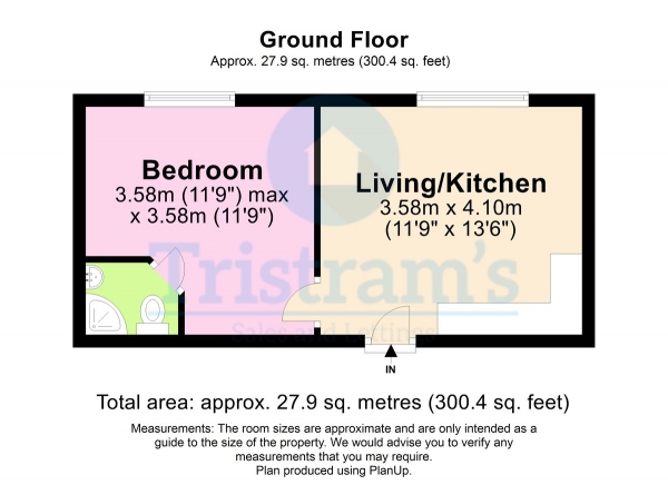 Floor Plan for 1 Bedroom Ground Flat for Sale in Katherine House, Ebury Road, NG5, 1BB - From &pound80,000