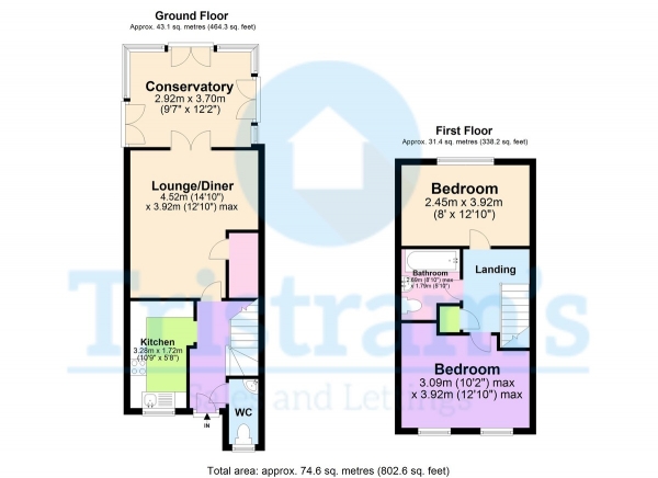 Floor Plan Image for 2 Bedroom End of Terrace House for Sale in Kelham Drive, Sherwood