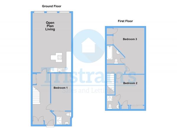 Floor Plan Image for 3 Bedroom Apartment to Rent in Crusader House, Nottingham