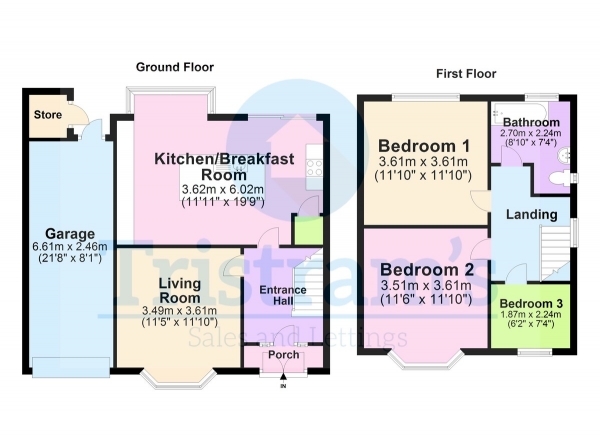 Floor Plan Image for 3 Bedroom Detached House to Rent in Sandy Lane, Bramcote