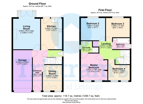 Floor Plan Image for 4 Bedroom Detached House to Rent in Larch Close, Arnold