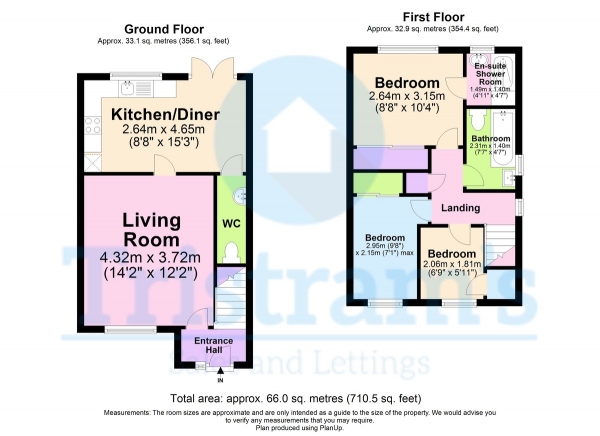 Floor Plan Image for 3 Bedroom End of Terrace House for Sale in Longfield Avenue, Nottingham