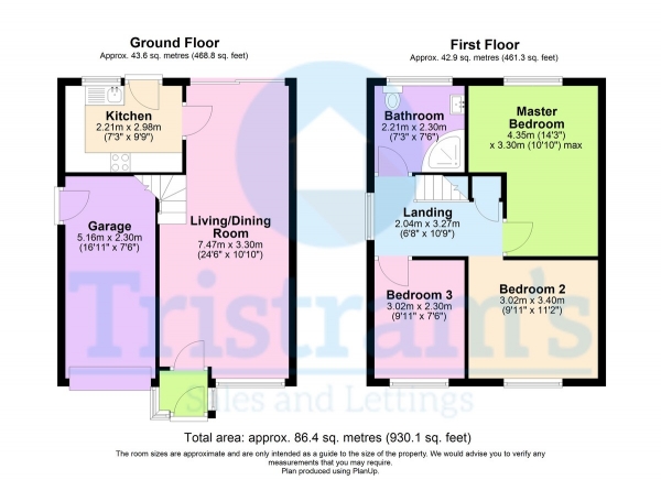 Floor Plan Image for 3 Bedroom Semi-Detached House for Sale in Blake Road, Stapleford