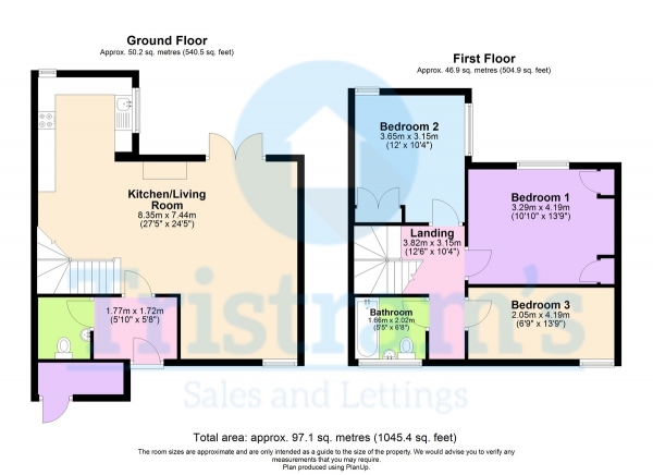 Floor Plan for 3 Bedroom Semi-Detached House to Rent in Willoughby Street, Nottingham, NG7, 1SP - £265 pw | £1150 pcm