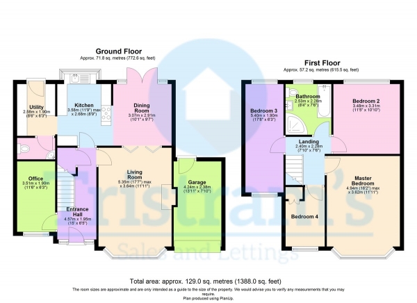 Floor Plan Image for 4 Bedroom Detached House for Sale in Seven Oaks Crescent, Bramcote