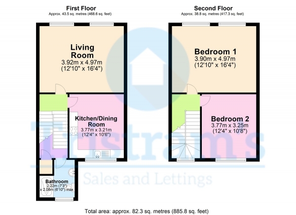 Floor Plan Image for 2 Bedroom Apartment to Rent in Sophie Road, Nottingham