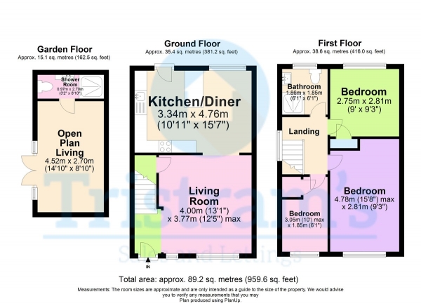 Floor Plan Image for 3 Bedroom Semi-Detached House for Sale in Bodmin Drive, Nottingham