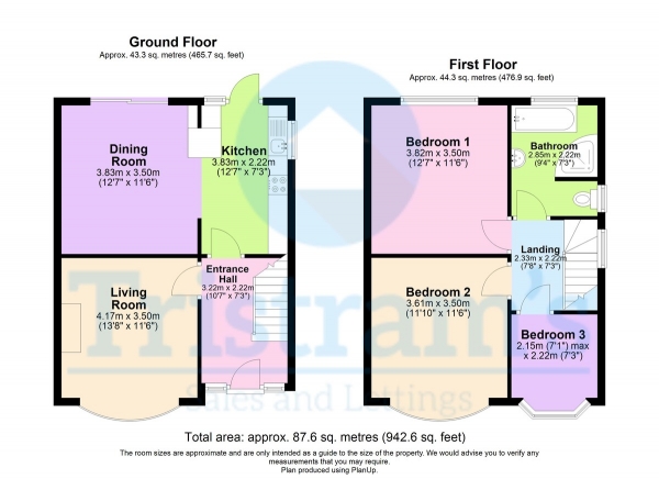 Floor Plan Image for 3 Bedroom Detached House for Sale in Nuthall Road, Nottingham