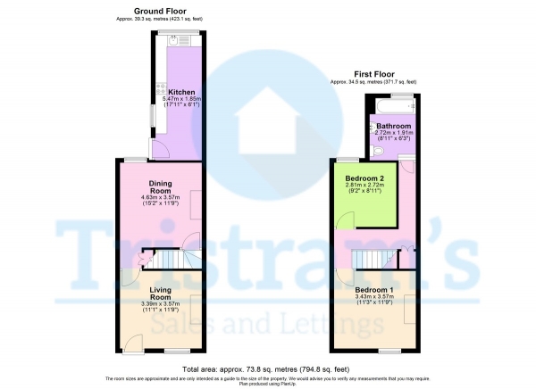 Floor Plan Image for 2 Bedroom Terraced House for Sale in King Street, Long Eaton