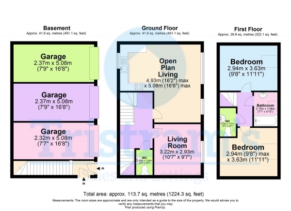 Floor Plan for 2 Bedroom Flat for Sale in Coach House, Flitterman Mews, Wilford Crescent East, NG2, 2EL -  &pound220,000