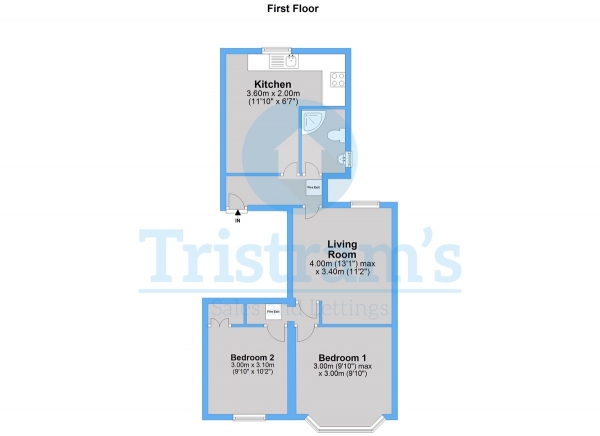 Floor Plan for 2 Bedroom Flat to Rent in Loughborough Road, West Bridgford, NG2, 7JE - £249 pw | £1080 pcm