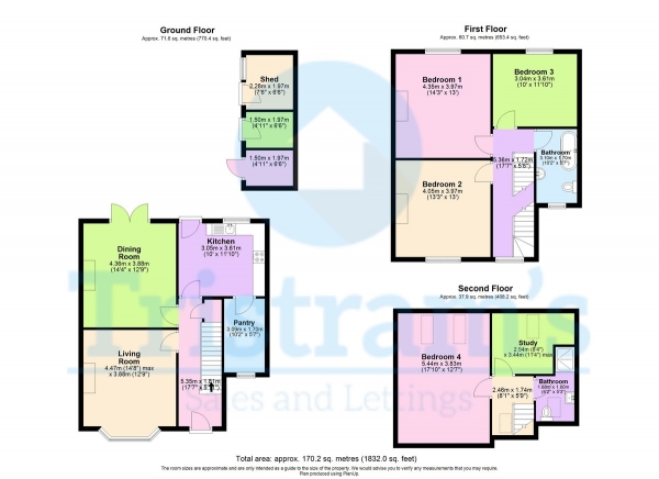 Floor Plan Image for 4 Bedroom Detached House for Sale in Mansfield Road, Heanor