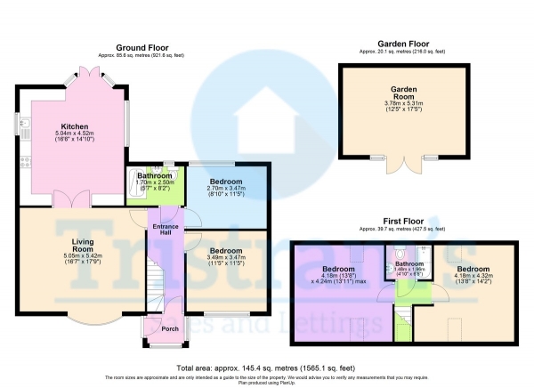 Floor Plan for 4 Bedroom Semi-Detached Bungalow for Sale in Middleton Boulevard, Wollaton, NG8, 1AB - From &pound445,000