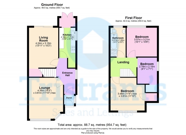 Floor Plan Image for 3 Bedroom Semi-Detached House for Sale in Grange Road, Long Eaton