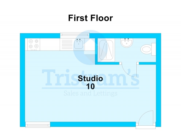 Floor Plan Image for 1 Bedroom Studio to Rent in Bulwer Road, Lenton