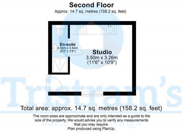 Floor Plan Image for Studio to Rent in Foxhall Road, Forest Fields