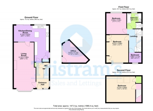 Floor Plan Image for 4 Bedroom Semi-Detached House for Sale in Rufford Avenue, Bramcote